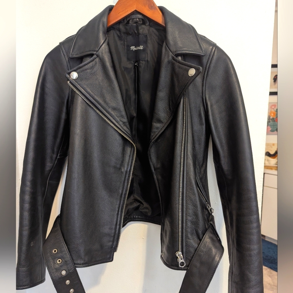 Madewell Black Leather Jacket-Small